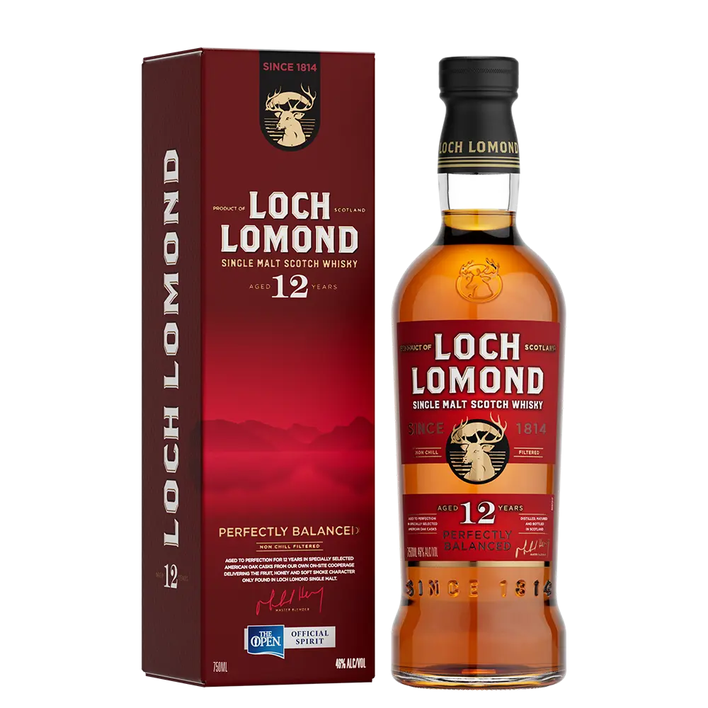loch lomond 12yo bottle carton 3 sq