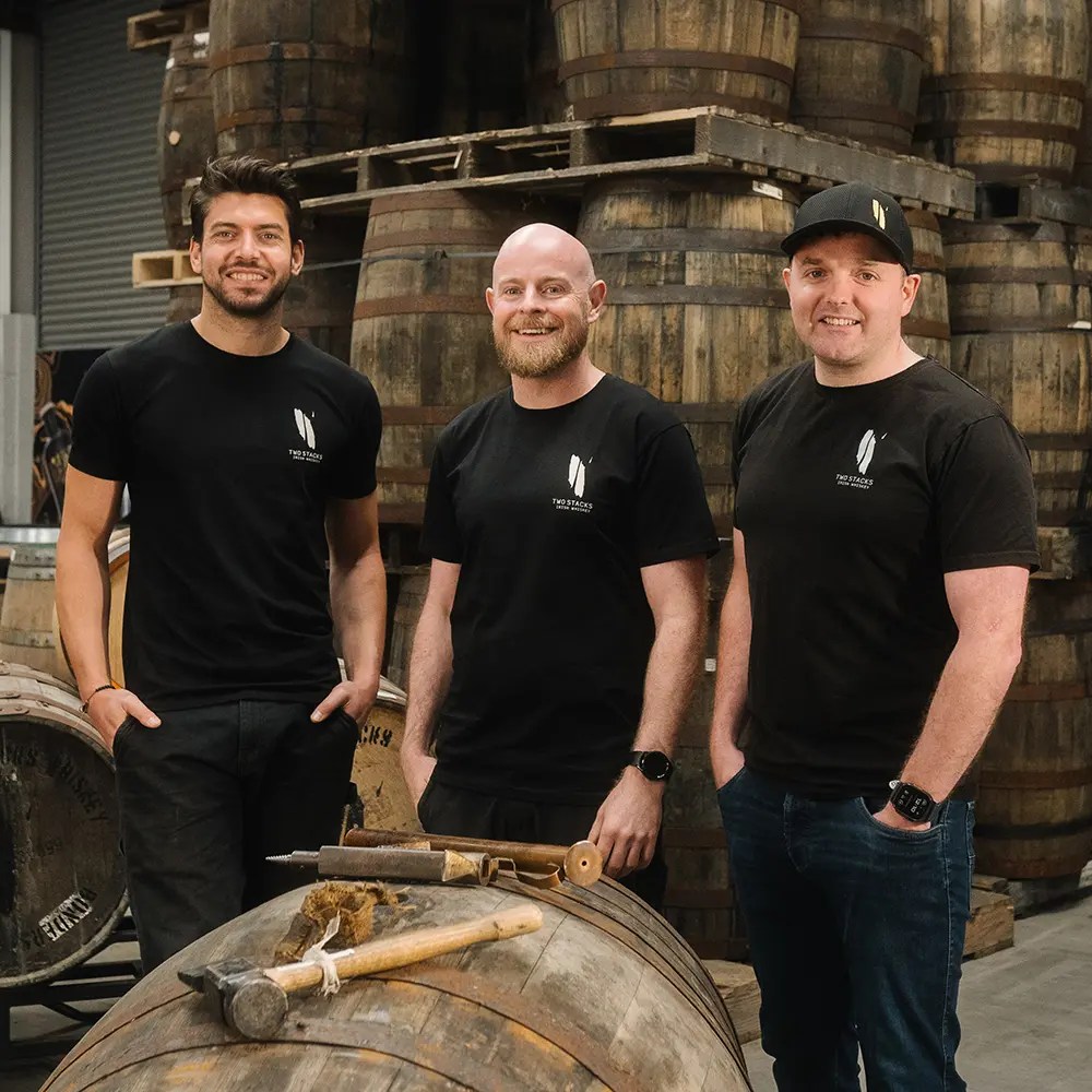 two stacks irish whiskey founders 2 sq