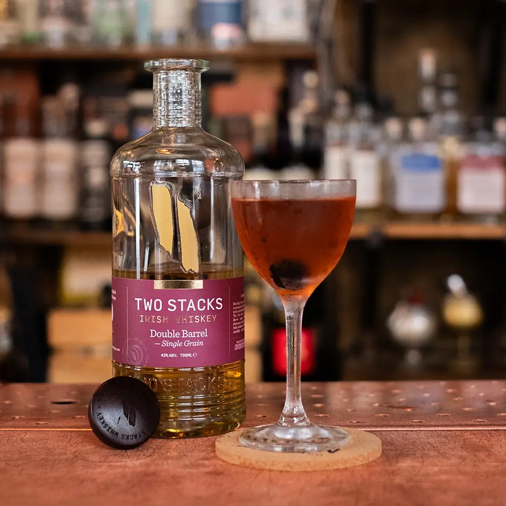 two stacks single grain double barrel bar sq