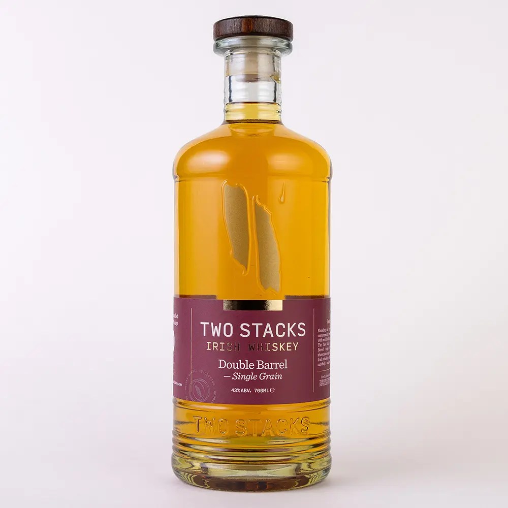 two stacks single grain double barrel bottle sq